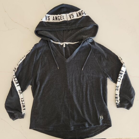 Y2K Victoria’s Secret Sz S VS Angel Gray Pullover hoodie Women's athleisure Cozy - Picture 6 of 11
